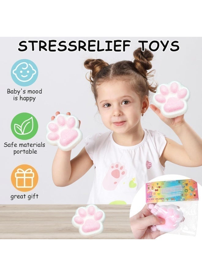 1pc Cute Plush Cat Paw Squeeze Toy – Cartoon Pattern Stress Relief Fidget Toy, Soft and Durable, Perfect for Office, Daily Fun, Holiday Gifts, and All Ages - Image 4